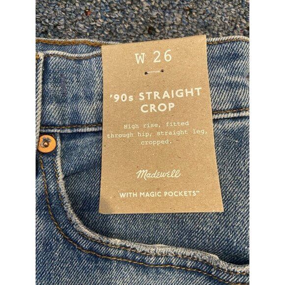 NWT Madewell 90's Straight Crop Jeans Size 26 New - Picture 3 of 7